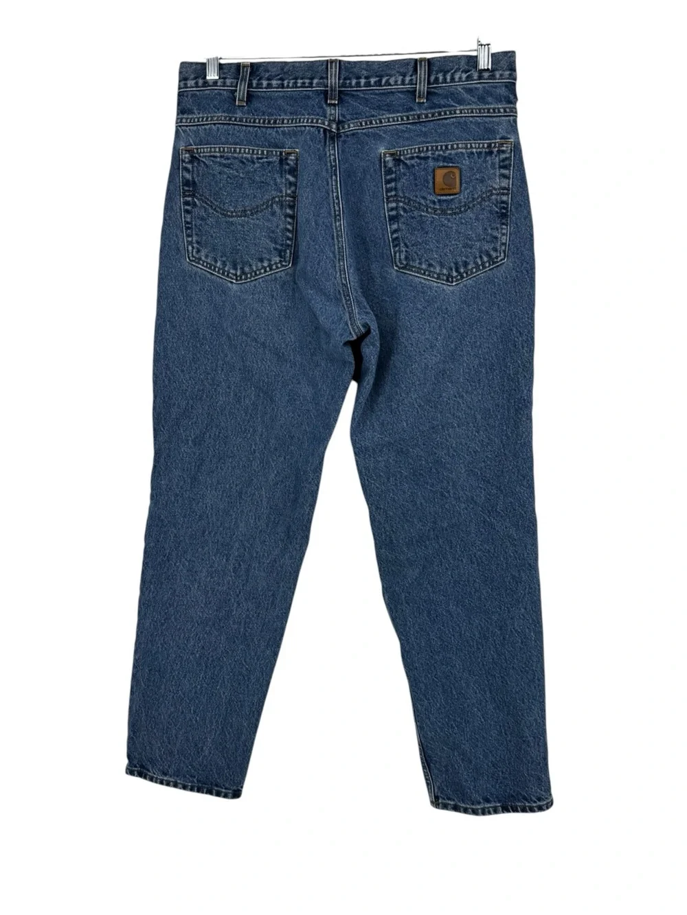 Carhartt 100% Cotton Relaxed Straight Work Jeans Men’s 35 x 30 Blue